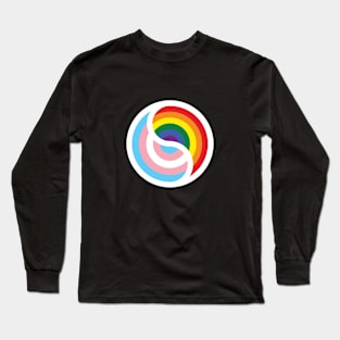 Gay Trans Yin Yang Logo Long Sleeve T-Shirt